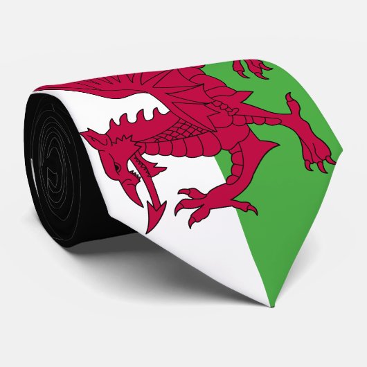 Wales-Flagge Krawatte (Gerollt)