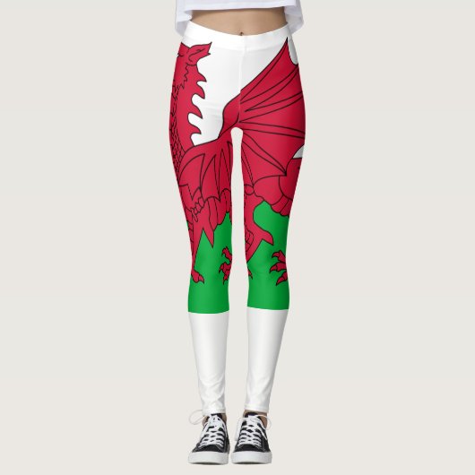 Wales-Flagge Leggings (Vorderseite)