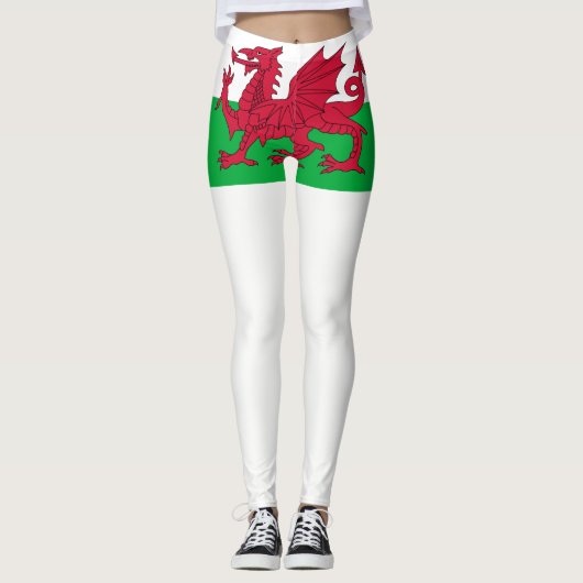 Wales-Flagge Leggings (Vorderseite)