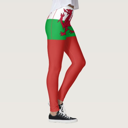 Wales-Flagge Leggings (Rechts)