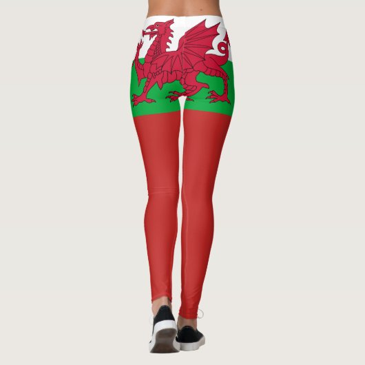 Wales-Flagge Leggings (Rückseite)