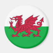 Wales-Flagge Magnet (Vorne)
