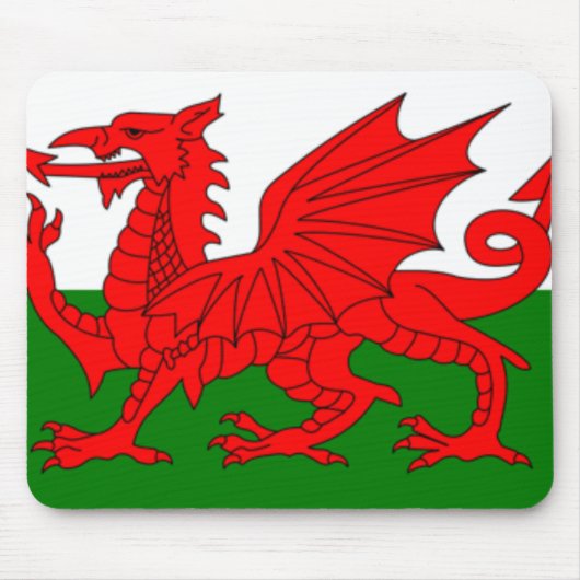 Wales-Flagge Mousepad (Vorne)