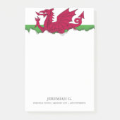 Wales-Flagge Post-it Klebezettel (Vorderseite)