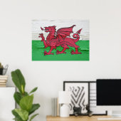 Wales-Flagge Poster (Heimbüro)