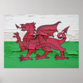 Wales-Flagge Poster (Vorne)