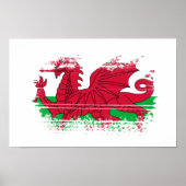 Wales-Flagge Poster (Vorne)