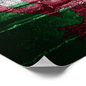 Wales-Flagge Poster (Ecke)