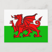 Wales-Flagge Postkarte (Vorderseite)