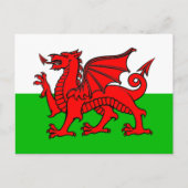 Wales-Flagge Postkarte (Vorderseite)