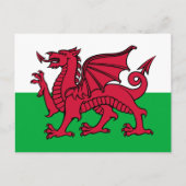 Wales-Flagge Postkarte (Vorderseite)