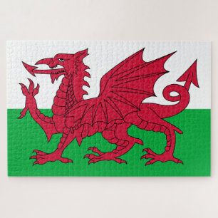 Wales-Flagge Puzzle