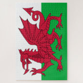 Wales-Flagge Puzzle (Vertikal)