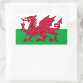 Wales-Flagge Rechteckiger Aufkleber (Tasche)