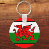 Wales-Flagge Schlüsselanhänger (Vorderseite)