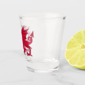 Wales-Flagge Schnapsglas (Rechts)