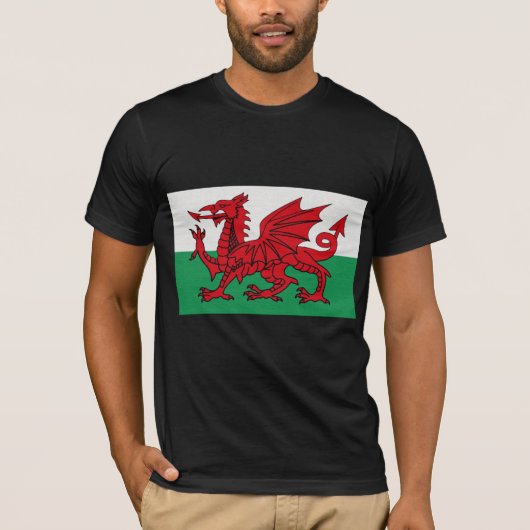 Wales Flagge T-Shirt (Vorderseite)