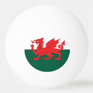 Wales-Flagge Tischtennisball