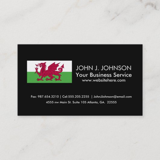 Wales-Flagge Visitenkarte (Vorderseite)