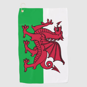 Wales-Flagge Walisische Fußball-Fußball Patriotisc Golfhandtuch