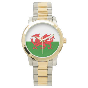 Wales flagge Welsh Red Dragon Armbanduhr