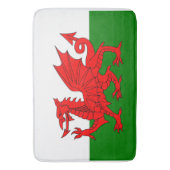 Wales flagge Welsh Red Dragon Badematte (Vorderseite Vertikal)
