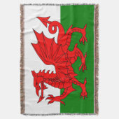 Wales flagge Welsh Red Dragon Decke (Vorderseite Vertikal)