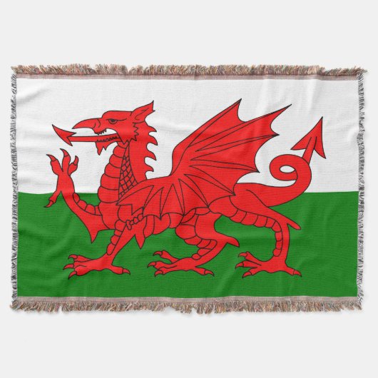 Wales flagge Welsh Red Dragon Decke (Vorderseite)