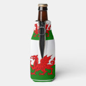 Wales flagge Welsh Red Dragon Flaschenkühler (Flasche Rückseite)