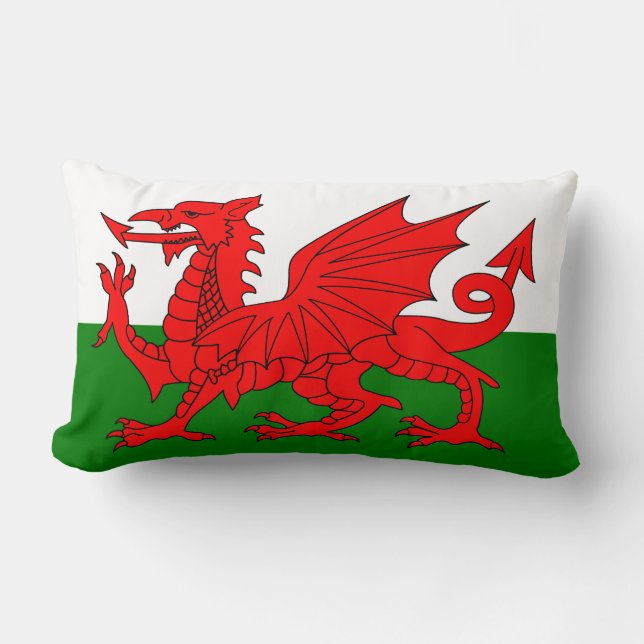  Wales flagge Welsh Red Dragon Lendenkissen (Vorderseite)