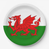Wales flagge Welsh Red Dragon Pappteller (Vorderseite)