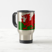 Wales flagge Welsh Red Dragon Reisebecher (Vorderseite Links)