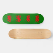 Wales flagge Welsh Red Dragon Skateboard (Horizontal)