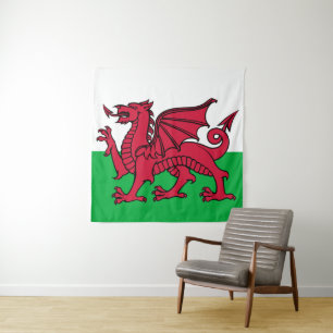 Wales-Flagge Weltmeisterschaft 2026 Fußball Cymru Wandteppich