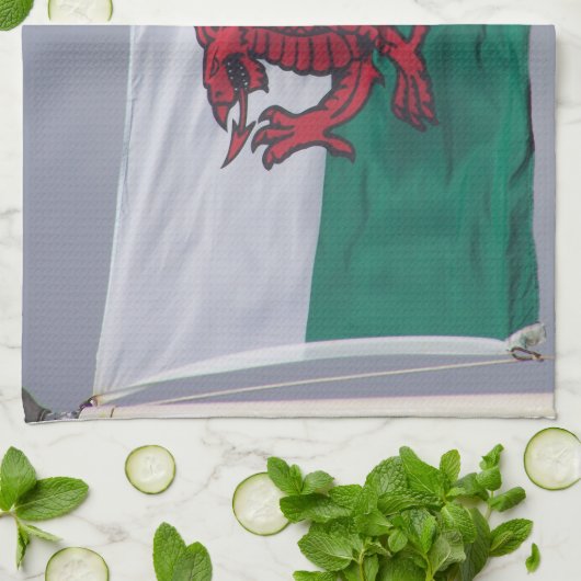 Wales-Flaggen-Geschirrtücher Handtuch (Gefaltet)