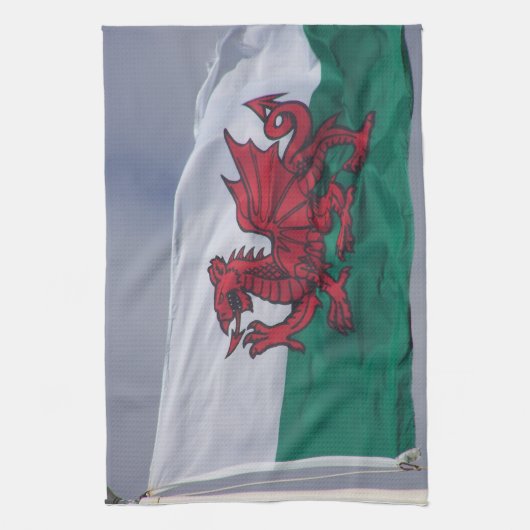 Wales-Flaggen-Geschirrtücher Handtuch (Vertikal)