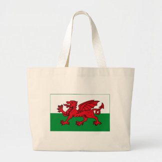 Wales-Flaggen-(helle) Taschen-Tasche Jumbo Stoffbeutel