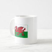 Wales-Flaggen-(helle) Tasse (Vorderseite Links)