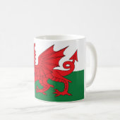 Wales-Flaggen-Tasse Kaffeetasse (VorderseiteRechts)