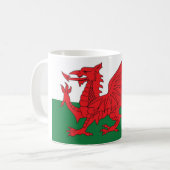 Wales-Flaggen-Tasse Kaffeetasse (Vorderseite Links)