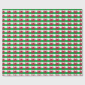 Wales-Flaggen-Wrapping-Papier Geschenkpapier (Flach)
