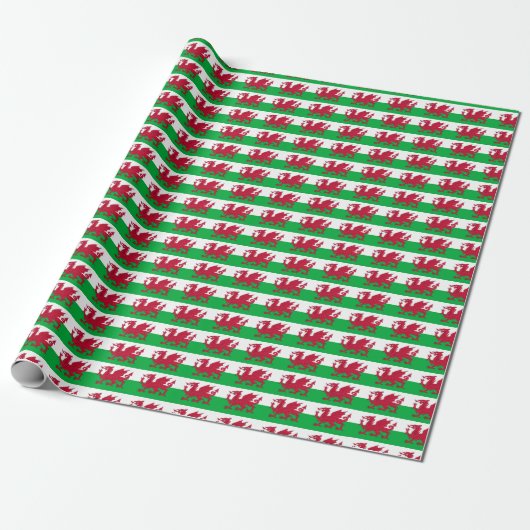 Wales-Flaggen-Wrapping-Papier Geschenkpapier (Ungerollt)