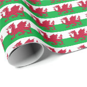 Wales-Flaggen-Wrapping-Papier Geschenkpapier (Rolleneckpunkt)