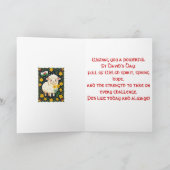 Wales Follower Cute Lamb Surrounded By Daffodils Karte (Innenseite)