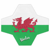Wales Football & Welsh Flag, Cymru / Sport Fußball (Flach)