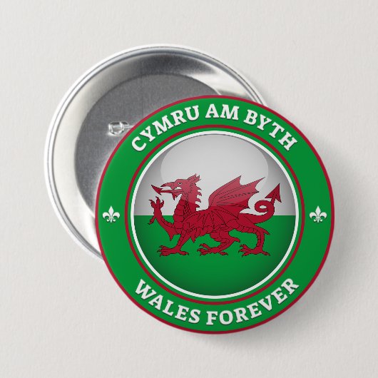 Wales Forever Button (Vorne & Hinten)