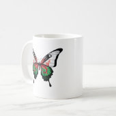 Wales Frack Butterfly Flag Sticker Kaffeetasse (Vorderseite Links)