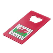 Wales Geldbeutel Flaschenöffner (Vorderseite Schrägansicht)
