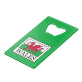 Wales Geldbeutel Flaschenöffner (Vorderseite Schrägansicht)