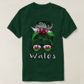 Wales Girl 2022 Fußball Weltmeisterschaft Walisisc T-Shirt (Design vorne)